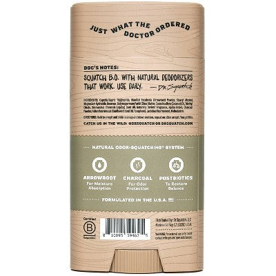 DR. SQUATCH Men's Deodorant Birchwood Breeze 2.65oz - New