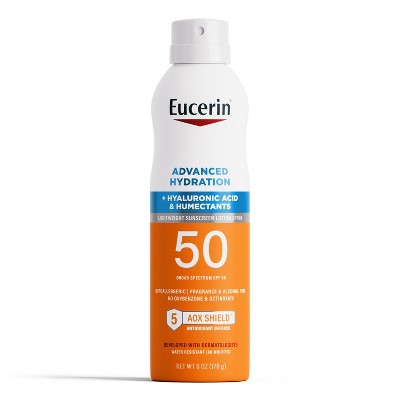 Eucerin Advanced Hydration Sunscreen Spray SPF 50 6oz - Imperfect Container