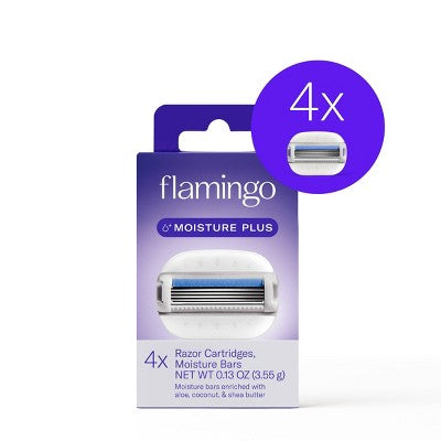 Flamingo Moisture Plus Women's Razor Blade Refills 4ct - New