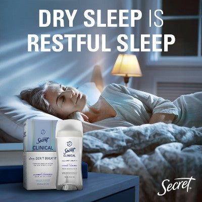 Secret Clinical 100HR Relief & Comfort Overnight Deodorant Lavender & Chamomile 2.6oz - Imperfect Box