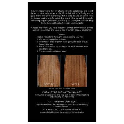 Kristin Ess Hair Gloss in Copper Penny for Red or Auburn Hair Semi Permanent Dye + Toner 4 fl oz - Imperfect Box