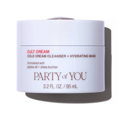 Party of You Cold Cream Face Cleanser, Makeup Remover; Hydrating Mask Cult Cream 3.5oz - Imperfect Container