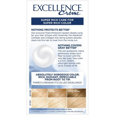 L'Oreal Paris Excellence Triple Protection 6.3 fl oz 02 Extra Light Natural Blonde 1 Kit - New