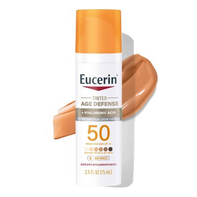 Eucerin Age Defense Face Sunscreen Tinted Lotion SPF 50 2.5 fl oz - Imperfect Box