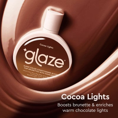Glaze SuperGloss Color Conditioning Hair Gloss & Toner Warm Cocoa Lights for Highlighted Hair 6.4 fl oz - New
