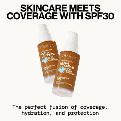 Pacifica Ultra CC Cream Radiant Foundation with SPF 17 Warm/Tan 1 fl oz - Imperfect Box