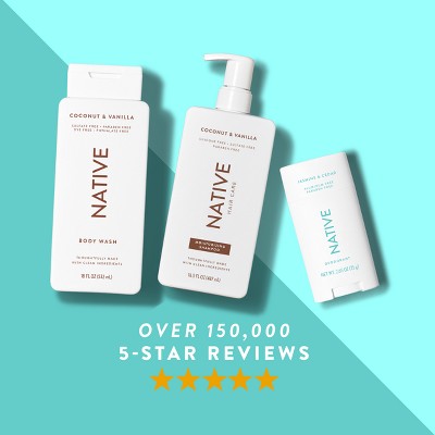 Native Solid Deodorant for Women & Men Jasmine & Cedar  Aluminum-Free 2.65oz  - New