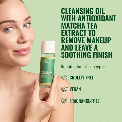 Good Molecules Matcha Dual-Phase Cleansing Oil 100ml - Imperfect Box