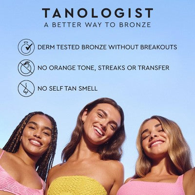 Tanologist Sunless Tanning Drops Face & Body Self Tanner Liquid Medium 1.01 fl oz - Imperfect Container