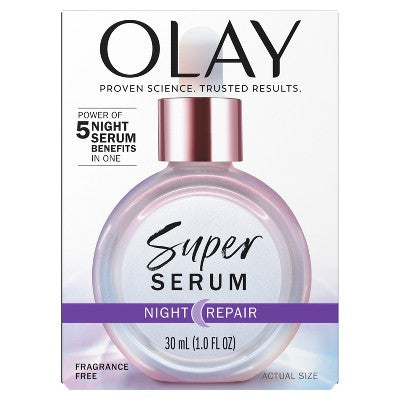 Olay Super Face Night Serum with Vitamin C 1 fl oz - Imperfect Box