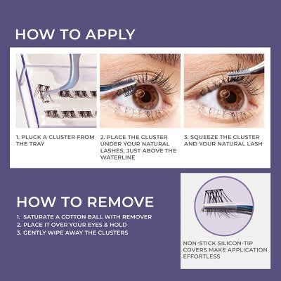 KISS Products imPRESS Long Lasting Press-On Self Adhesive False Eyelashes Demi Wispy 25ct - Imperfect Box