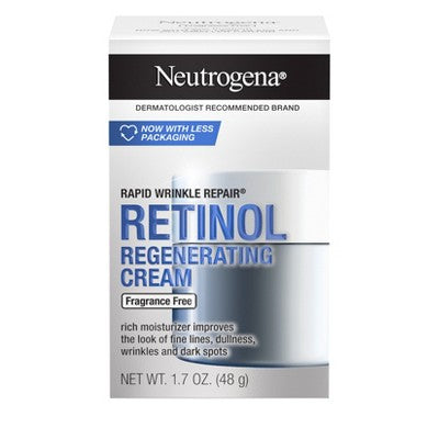 Neutrogena Rapid Wrinkle Repair Retinol Face Moisturizer Cream with Hyaluronic Acid  1.7oz - Imperfect Box