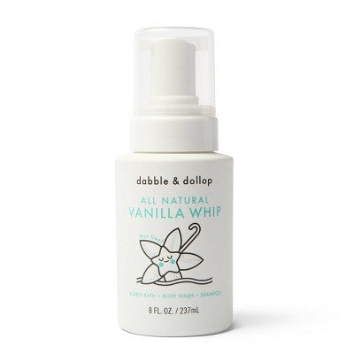 Dabble & Dollop Kids 3-in-1 Shampoo, Body Wash & Bubble Bath Vanilla Whip 10 fl oz - New