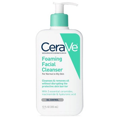 CeraVe Foaming Face Wash with Hyaluronic Acid and Niacinamide 12 fl oz - New