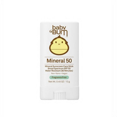 Baby Bum Mineral Sunscreen Face Stick SPF 50 0.45oz - New