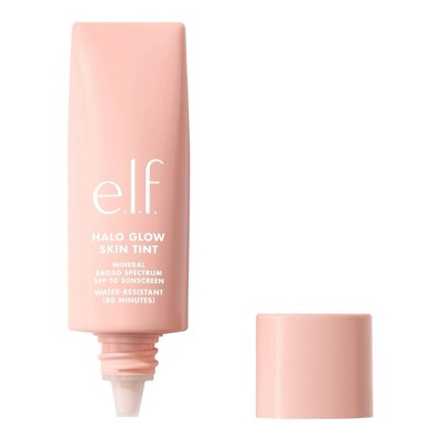 e.l.f. Halo Glow Skin Tint Light Coverage Foundation Mineral SPF 50 3 Fair Cool 1 fl oz - Imperfect Box