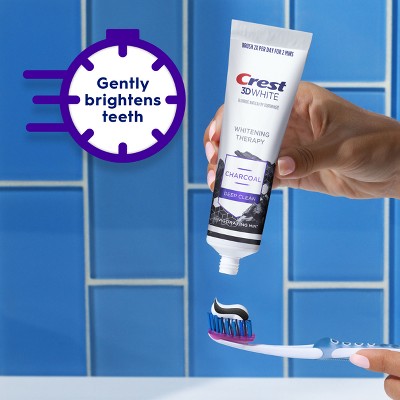 Crest 3D Whitening Therapy Charcoal Toothpaste 4.6oz/2pk - Imperfect Box