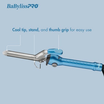 BaBylissPRO Nano Titanium Spring Curling Iron Blue 1.5" - Imperfect Box