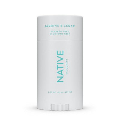 Native Solid Deodorant for Women & Men Jasmine & Cedar  Aluminum-Free 2.65oz  - New