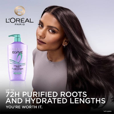 L'Oreal Paris Elvive Hyaluron Pure Rehydrating Conditioner for Oily Hair 28 fl oz - New