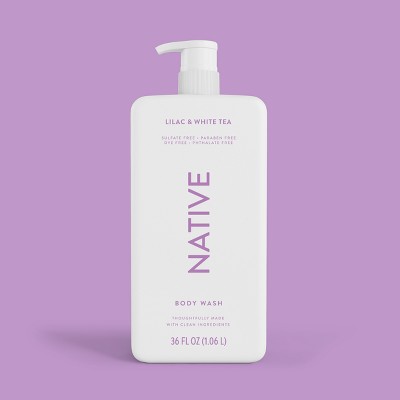 Native Body Wash Lilac & White Tea  36 fl oz - Imperfect Container