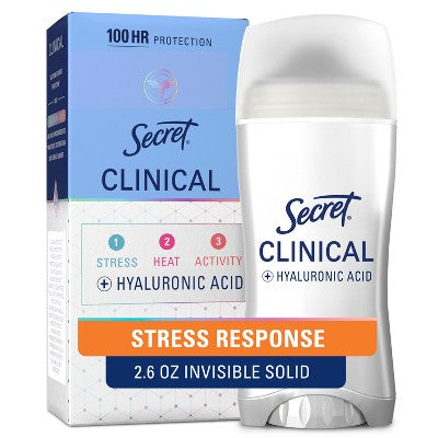 Secret Clinical Strength Invisible Solid Antiperspirant & Deodorant 2.6oz - Imperfect Box