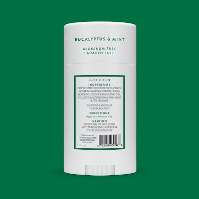 Native Solid Deodorant for Women & Men Eucalyptus & Mint Aluminum-Free 2.65oz - New