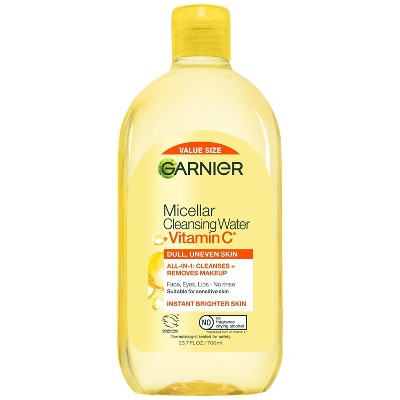 Garnier Vitamin C Brightening & Hydrating Micellar Water Makeup Remover and Facial Cleanser 23.7 fl oz - Imperfect Container