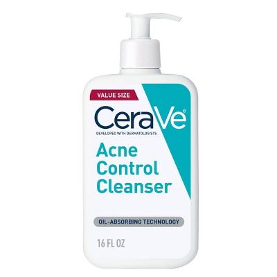 CeraVe Acne Face Cleanser 2% Salicylic Acid; Purifying Clay Oily Skin 16 fl oz - Imperfect Container