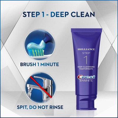 Crest 3D White Brilliance Toothpaste and Whitening Gel System 4.0oz and 2.3oz - Imperfect Box