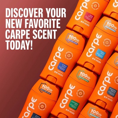 Carpe Men's 100H Sweat & Odor Control Antiperspirant Deodorant Amber Dusk 1.76oz - New