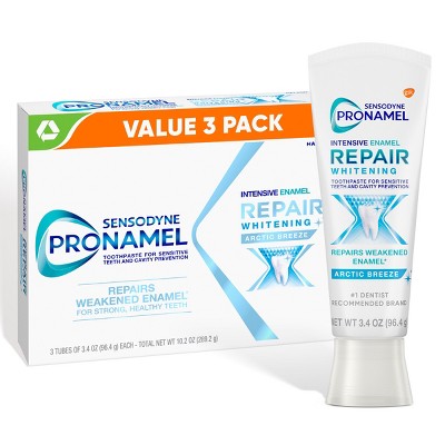 Sensodyne Pronamel Intensive Enamel Repair Whitening Artic Breeze 3.4oz/3pk - Imperfect Box