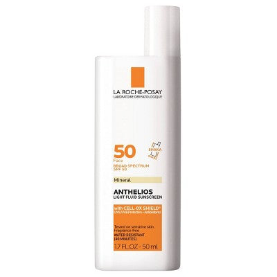 La Roche Posay Anthelios Ultra-Light Fluid Mineral Face Sunscreen SPF 50 1.7 fl oz - Imperfect Box