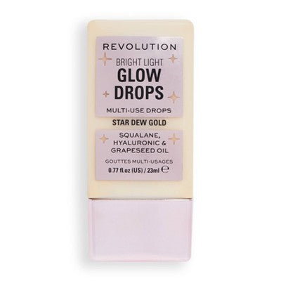 Makeup Revolution Bright Light Glow Highlighting Drops Golden Star Dew 0.77 fl oz - New