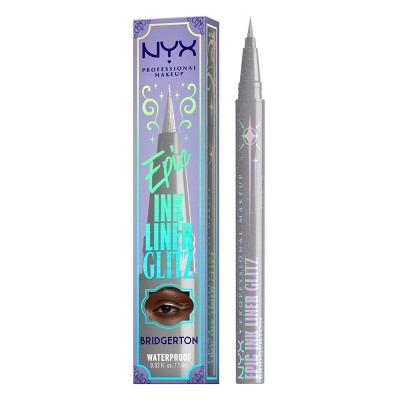 NYX Professional Makeup Bridgerton Royal Epic Ink Glitz Metallic Eyeliner Glitzed In Silver 0.03 fl oz - Imperfect Box