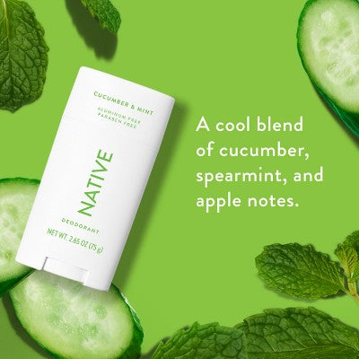 Native Solid Deodorant for Women & Men Cucumber & Mint  2.65oz - New