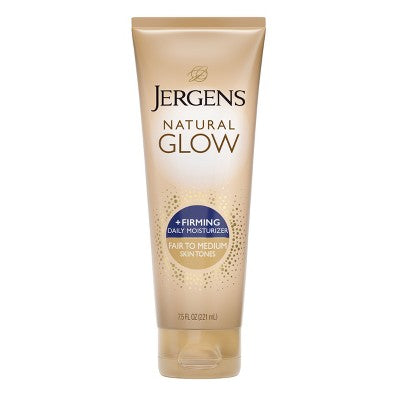 Jergens Natural Glow Skin Firming Moisturizer + Sunless Self Tanning Lotion Fair to Medium 7.5 fl oz - New