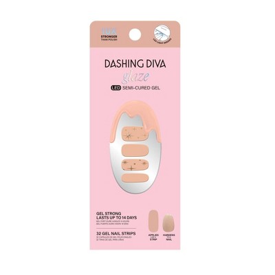 Dashing Diva Glaze Semi-Cured Gel Nail Polish Strips Magnificence 32ct - Imperfect Box
