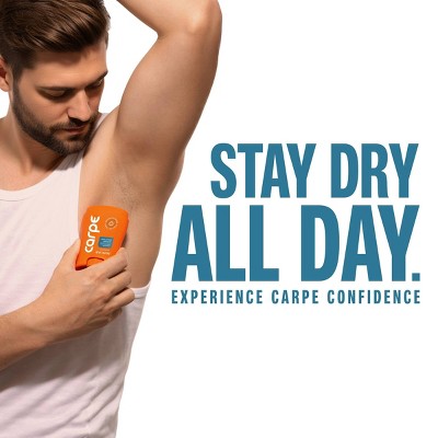 Carpe Men's 100HR Sweat & Odor Control Antiperspirant Deodorant Mountain Breeze 1.76oz - Imperfect Container