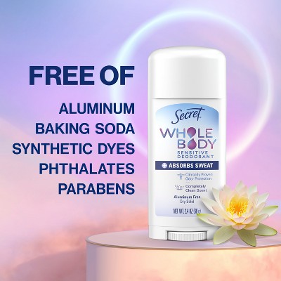 Secret Dry Feel Whole Body Deodorant Completely Clean 2.4oz - Imperfect Container