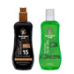 Australian Gold SPF 15 Spray Gel with Bronzer & Soothing Aloe 2ct/16 fl oz - New