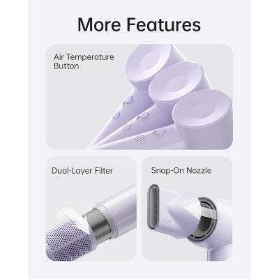 Laifen SE Lite Hair Dryer - Purple  1400 Watts - Imperfect Box