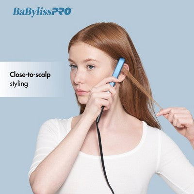 BaBylissPRO Nano Titanium Mini Flat Iron & Pouch Blue - New