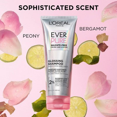 L'Oreal Paris EverPure Sulfate Free Glossing Conditioner with Glycolic Acid 6.8 fl oz - New