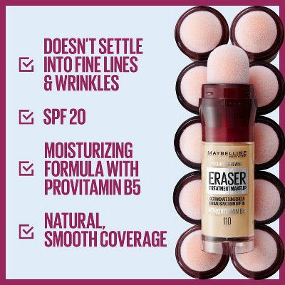 Maybelline Instant Age Rewind Treatment Foundation SPF 18 120 Creamy Ivory 0.68 fl oz - New
