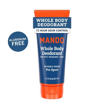 Mando Whole Body Men's Invisible Cream Deodorant Pro-Sport 2.2oz - Imperfect Container