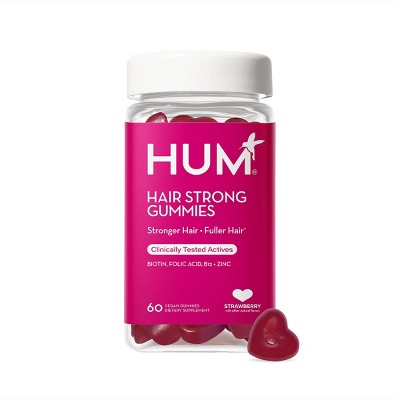 HUM Nutrition Hair Strong Vegan Gummies for Hair Growth + Strength + Thickness 60ct - New