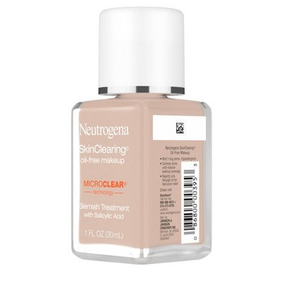Neutrogena Skin Clearing Oil-Free Liquid Foundation 20 Natural Ivory 1 fl oz - Imperfect Container
