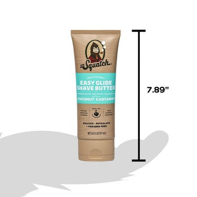 DR. SQUATCH Men's Natural Shave Butter Coconut Castaway 6 fl oz - Imperfect Container