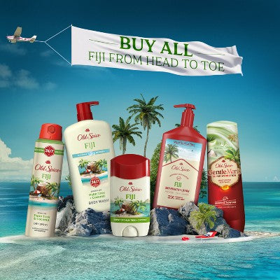 Old Spice Men's Antiperspirant & Deodorant Fiji with Palm Tree 2.6oz/3pk - New